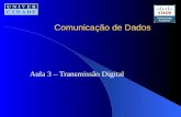 Comunicação de Dados Aula 3 – Transmissão Digital.