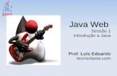 Java Web Sessão 1 Introdução a Java Prof. Luís Eduardo tecnoclasta.com.