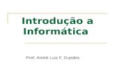 Introdução a Informática Prof. André Luiz F. Guedes.