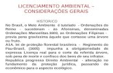 LICENCIAMENTO AMBIENTAL – CONSIDERAÇÕES GERAIS HISTORICO No Brasil, o Meio Ambiente é tutelado - Ordenações do Reino - sucederam - às Afonsinas, denominadas.