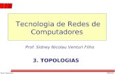 Prof Ventury UNESA Prof. Sidney Nicolau Venturi Filho 3. TOPOLOGIAS Tecnologia de Redes de Computadores.