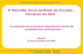 5ª Reunião Geral da Rede de Escolas Técnicas do SUS Construção de processos educativos a partir de competências profissionais Maceió 23 de novembro de.