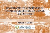 LEVANTAMENTO CENSITÁRIO DE CAMELÔS NO CENTRO DA CIDADE DE MANAUS ABRIL / 2013.