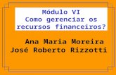 Módulo VI Como gerenciar os recursos financeiros? Ana Maria Moreira José Roberto Rizzotti.