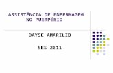 ASSISTÊNCIA DE ENFERMAGEM NO PUERPÉRIO DAYSE AMARILIO SES 2011.