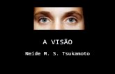A VISÃO Neide M. S. Tsukamoto. É a luz que estimula o tecido nervoso dos nossos olhos e permite distinguir a forma, o tamanho, a cor, o movimento, a distância.