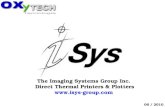 The Imaging Systems Group Inc. Direct Thermal Printers & Plotters  06 / 2010.