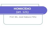 HOMICÍDIO (art. 121) Prof. Ms. José Nabuco Filho.