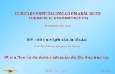 EE-09 - Prof. Cunha1.2a.1/13 CURSO DE ESPECIALIZAÇÃO EM ANÁLISE DE AMBIENTE ELETROMAGNÉTICO 2º SEMESTRE 2008 EE - 09 Inteligência Artificial Prof. Dr.