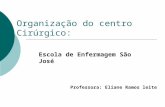Organização do centro Cirúrgico: Professora: Eliane Ramos leite Escola de Enfermagem São José