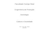 Faculdade Campo Real Engenheria de Produção Sociologia Cultura e Sociedade Prof. Ms. luigi chiaro 08.2013.