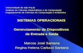 SISTEMAS OPERACIONAIS Gerenciamento de Dispositivos de Entrada e Saída Marcos José Santana Regina Helena Carlucci Santana Universidade de São Paulo Instituto.