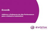 Evonik Aditivos e Polímeros de Alta Performance para a Indústria Automotiva.