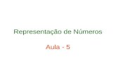 Representação de Números Aula - 5. Introdução A aritmética lida com operações sobre números, portanto a representação dos números é um tópico fundamental.