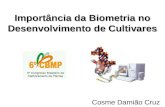 Importância da Biometria no Desenvolvimento de Cultivares Cosme Damião Cruz.