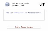 Módulo: Fundamentos de Microeconomia Prof. Marco Vargas MBA em Economia Empresarial.