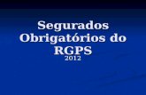Segurados Obrigatórios do RGPS 2012. Filiação e Inscrição Filiação e inscrição não coincidem necessariamente. Quando se trata de segurado obrigatório,