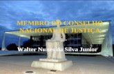 MEMBRO DO CONSELHO NACIONAL DE JUSTIÇA Walter Nunes da Silva Junior.