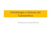 Morfologia e Sintaxe do Substantivo Professora Lúcia Brasil.