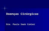 Doenças Cirúrgicas Dra. Paula Saab Cukier. Colecistopatia Calculosa Presença de cálculos no interior da vesícula biliar Presença de cálculos no interior.