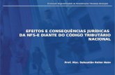 III Encontro Regional Paulista de Administrações Tributárias Municipais EFEITOS E CONSEQUÊNCIAS JURÍDICAS DA NFS-E DIANTE DO CÓDIGO TRIBUTÁRIO NACIONAL.