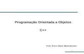 1 Programação Orientada a Objetos C++ Prof. Érico Olavo Weissheimer.