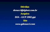 Dúvidas denucci@dglnet.com.br Arquivo DIA - GCP 2002.ppt Site  Dúvidas denucci@dglnet.com.br Arquivo DIA - GCP 2002.ppt Site .