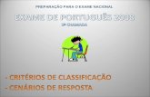 PREPARAÇÃO PARA O EXAME NACIONAL. EXAME NACIONAL DO ENSINO SECUNDÁRIO 2008 Prova Escrita de Português - Prova 639 12.º Ano de Escolaridade Duração da.