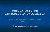 AMBULATORIO DE GINECOLOGIA ONCOLÓGICA Hospital Universitário Pedro Ernesto Prof. Maria Belaniza G. B. de Campos.