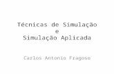 Técnicas de Simulação e Simulação Aplicada Carlos Antonio Fragoso.
