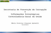 CGU Secretaria de Prevenção da Corrupção e Informações Estratégicas Controladoria-Geral da União Mário Vinícius Claussen Spinelli Secretário.