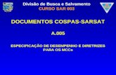 Divisão de Busca e Salvamento CURSO SAR 003 DOCUMENTOS COSPAS-SARSAT A.005 ESPECIFICAÇÃO DE DESEMPENHO E DIRETRIZES PARA OS MCCs.