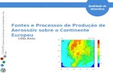 CESAM Centro de Estudos do Ambiente e do Mar Qualidade da Atmosfera Fontes e Processos de Produção de Aerossóis sobre o Continente Europeu Célia Alves.