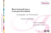 Inovação no Processo Caso Siclave Natália Sebastião Novembro 2006 Benchmarking e Competitividade.