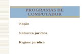 PROGRAMAS DE COMPUTADOR Noção Natureza jurídica Regime jurídico.