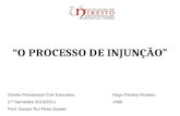 O PROCESSO DE INJUNÇÃO Direito Processual Civil Executivo Hugo Pereira Rosário 2.º Semestre 2010/2011 1400 Prof. Doutor Rui Pinto Duarte.