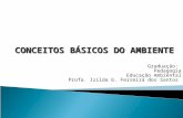 CONCEITOS BÁSICOS DO AMBIENTE Graduação: Pedagogia Educação Ambiental Profa. Izilda G. Ferreira dos Santos.