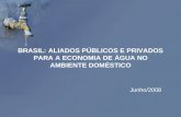 BRASIL: ALIADOS PÚBLICOS E PRIVADOS PARA A ECONOMIA DE ÁGUA NO AMBIENTE DOMÉSTICO Junho/2008.
