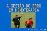 Dr. Luiz Amorim – junho 2002. PP otencial de causar danos é muito grande em Hemoterapia Erros podem ter repercussões imediatas e graves sobre a saúde.