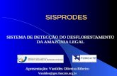 SISPRODES SISTEMA DE DETECÇÃO DO DESFLORESTAMENTO DA AMAZÔNIA LEGAL Apresentação: Vanildes Oliveira Ribeiro Vanildes@geo.funcate.org.br.