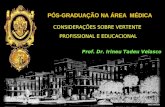 CONSIDERAÇÕES SOBRE VERTENTE PROFISSIONAL E EDUCACIONAL CONSIDERAÇÕES SOBRE VERTENTE PROFISSIONAL E EDUCACIONAL Prof. Dr. Irineu Tadeu Velasco PÓS-GRADUAÇÃO.