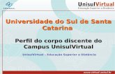 Universidade do Sul de Santa Catarina Perfil do corpo discente do Campus UnisulVirtual UnisulVirtual – Educação Superior a Distância.