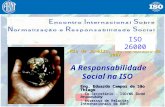 1 Rio de Janeiro, 01 de outubro de 2007 Eng. Eduardo Campos de São Thiago - Co-Secretário - ISO/WG Social Responsibility - Assessor de Relações Internacionais.