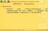 Ministério do Planejamento, Orçamento e Gestão 1 INFOVIA - Brasília Objetivo: Prover uma infra-estrutura de comunicação de voz, dados e imagem com capilaridade.