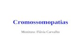 Cromossomopatias Monitora: Flávia Carvalho. Síndrome de Down Cariótipo de um paciente.
