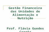 Gestão Financeira das Unidades de Alimentação e Nutrição Prof. Flávia Guedes Corrêa.