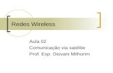 Redes Wireless Aula 02 Comunicação via satélite Prof. Esp. Diovani Milhorim.