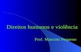 Direitos humanos e violência Prof. Marconi Pequeno.