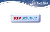 IOP Publishing é um dos líderes mundiais em publicações científicas e disseminação eletrônica de informação. Abrange todas as áreas da física, e ciências.