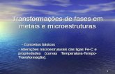 1 Transformações de fases em metais e microestruturas - Conceitos básicos - Conceitos básicos - Alterações microestruturais das ligas Fe-C e propriedades.